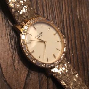 Kate Spade Gold Glitter Watch